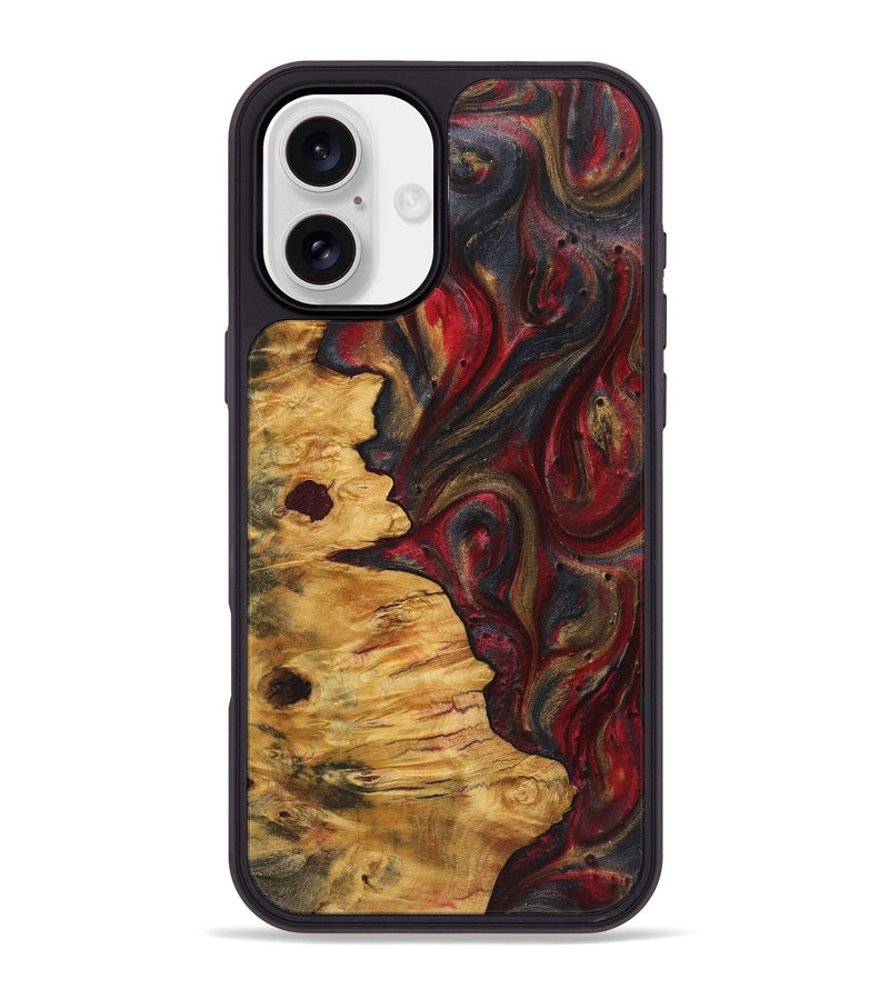 iPhone 16 Plus Wood Phone Case - Luke (Red, 723284)