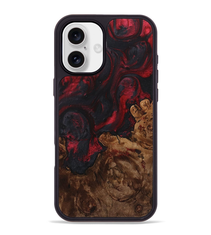 iPhone 16 Plus Wood Phone Case - Oscar (Red, 723285)