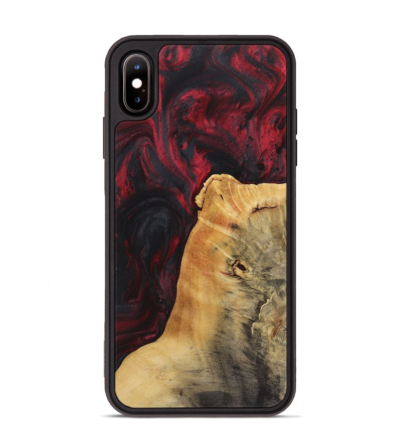 iPhone Xs Max Wood Phone Case - Tracy (Red, 723286)