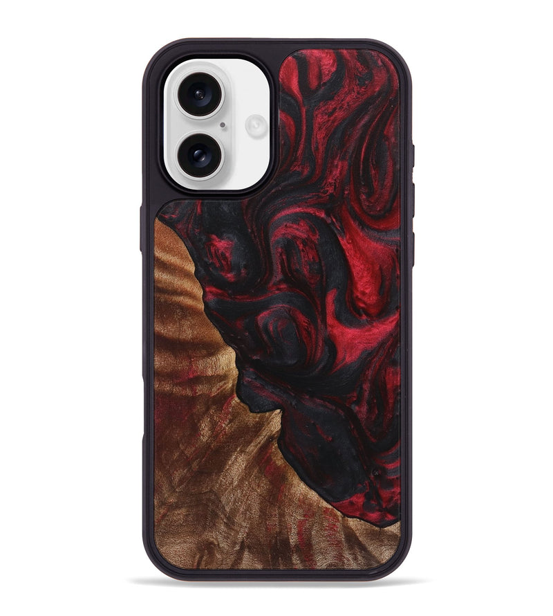 iPhone 16 Plus Wood Phone Case - Jade (Red, 723289)