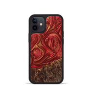 iPhone 12 mini Wood Phone Case - Damian (Red, 723290)