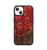 iPhone 14 Wood Phone Case - Damian (Red, 723290)