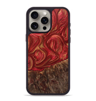 iPhone 15 Pro Max Wood Phone Case - Damian (Red, 723290)