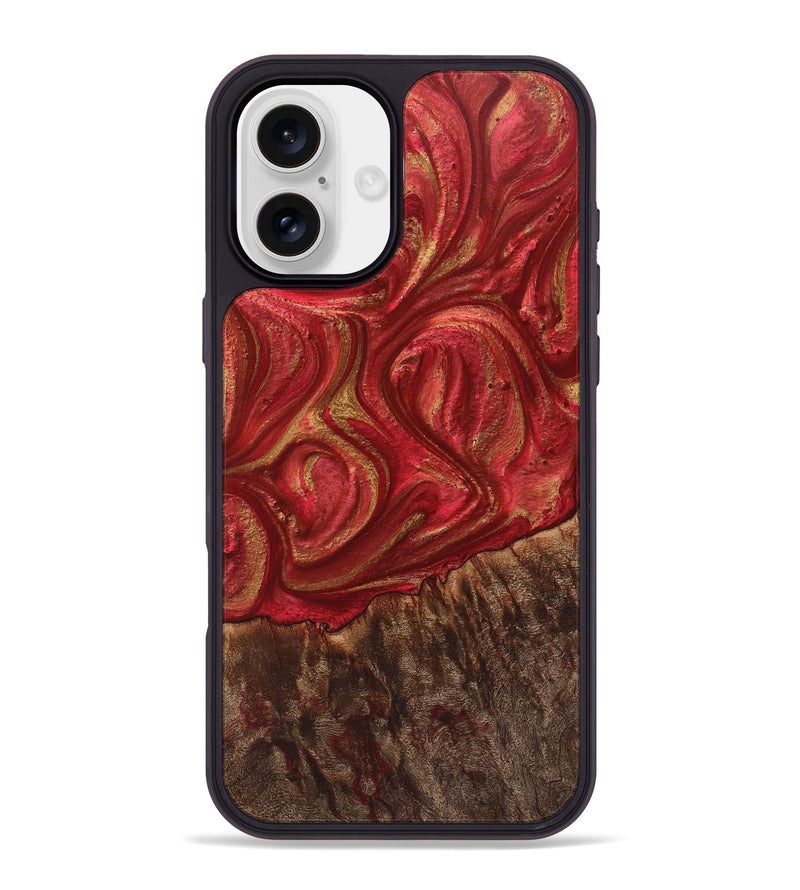 iPhone 16 Plus Wood Phone Case - Damian (Red, 723290)