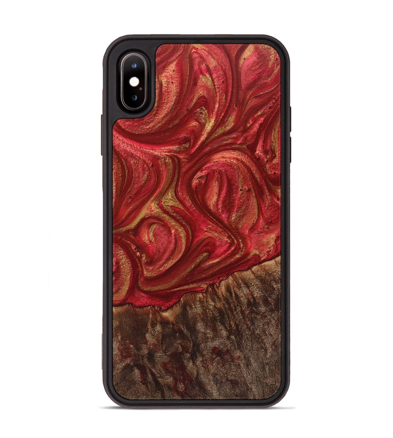 iPhone Xs Max Wood Phone Case - Damian (Red, 723290)