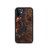 iPhone 12 mini Wood Phone Case - Aimee (Red, 723292)