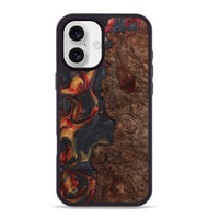 iPhone 16 Plus Wood Phone Case - Aimee (Red, 723292)