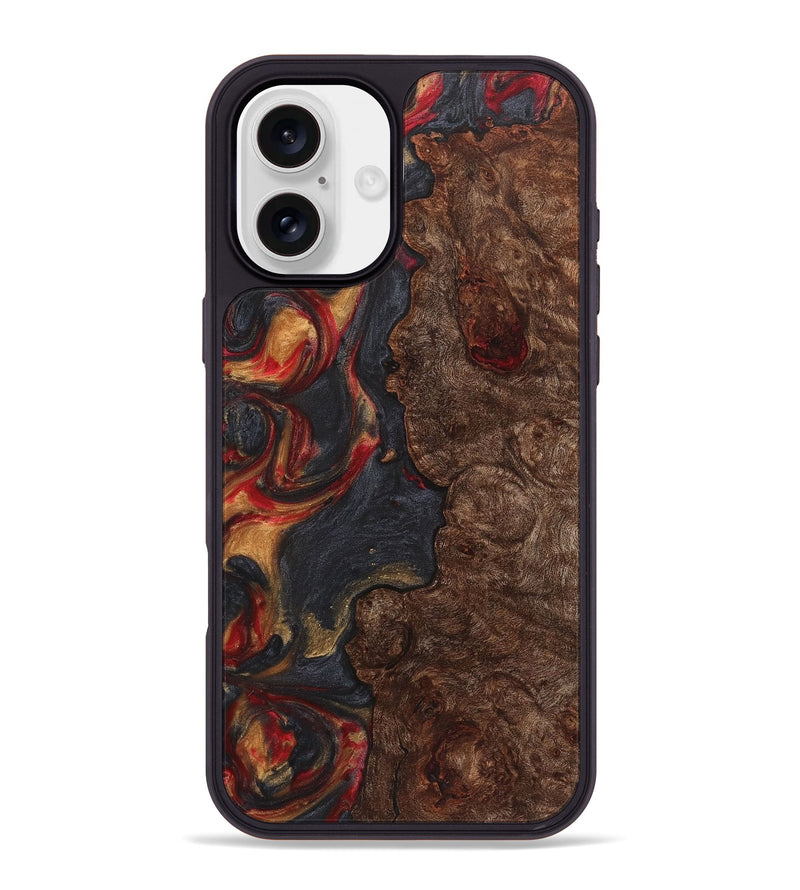 iPhone 16 Plus Wood Phone Case - Aimee (Red, 723292)