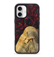 iPhone 16 Plus Wood Phone Case - Nayeli (Red, 723293)