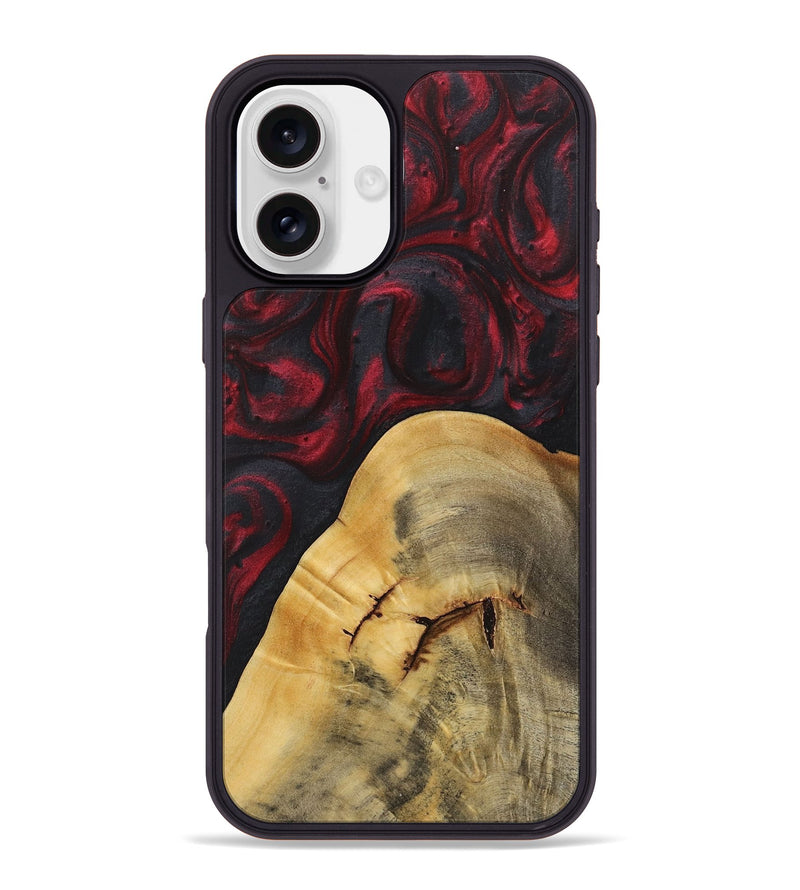 iPhone 16 Plus Wood Phone Case - Nayeli (Red, 723293)