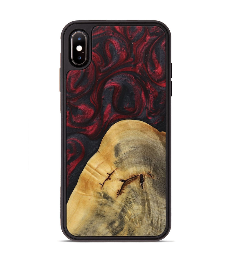 iPhone Xs Max Wood Phone Case - Nayeli (Red, 723293)