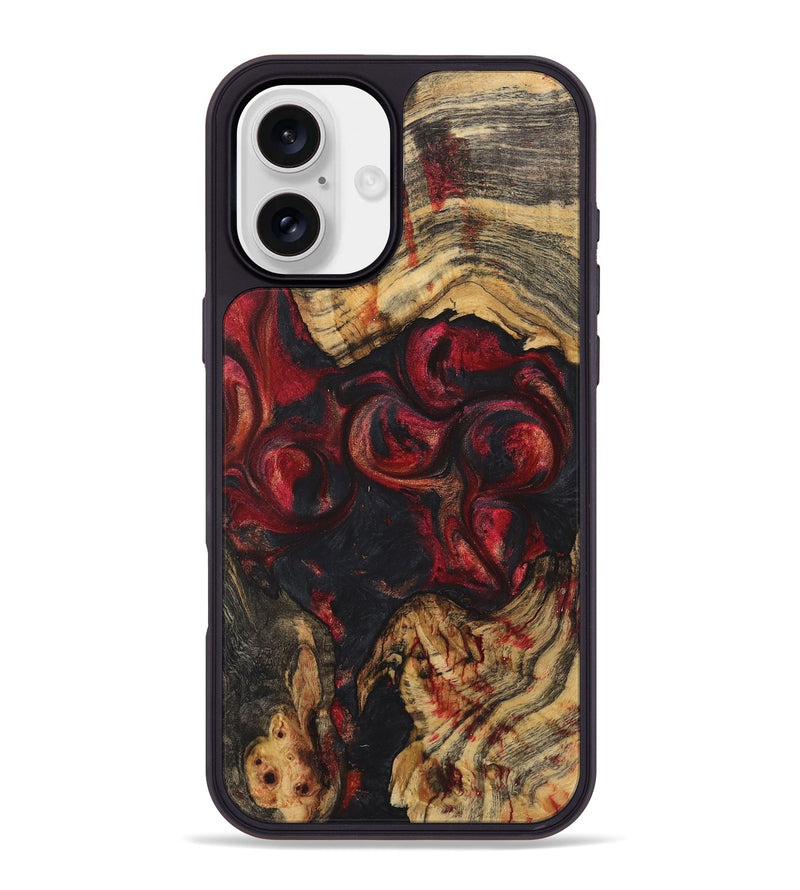 iPhone 16 Plus Wood Phone Case - Michele (Red, 723294)