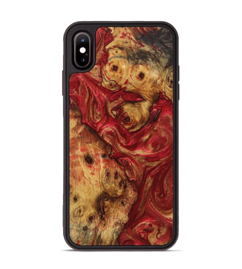 iPhone Xs Max Wood Phone Case - Marlee (Red, 723296)