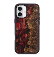 iPhone 16 Plus Wood Phone Case - Pablo (Red, 723297)