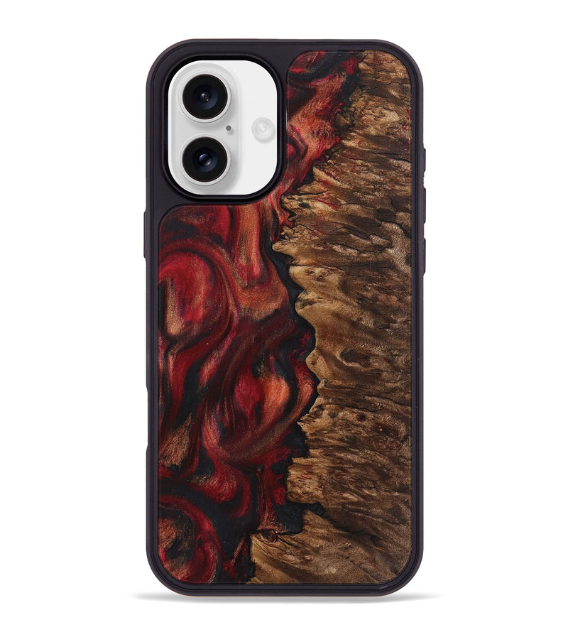 iPhone 16 Plus Wood Phone Case - Pablo (Red, 723297)