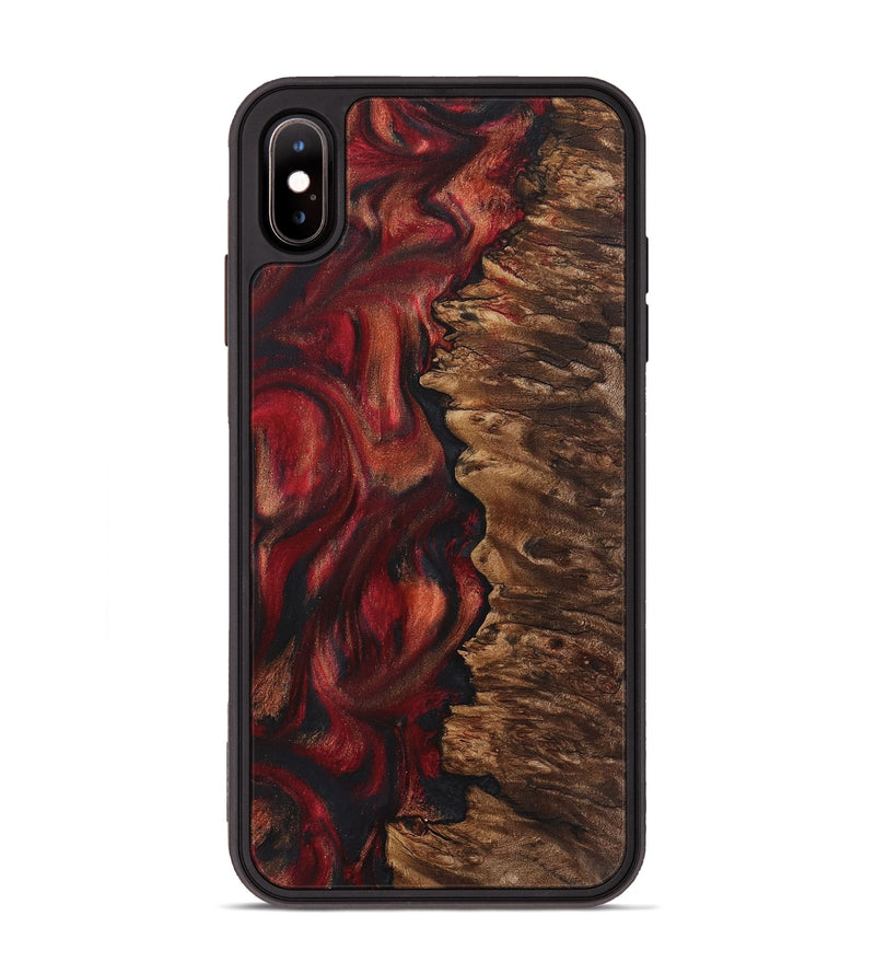 iPhone Xs Max Wood Phone Case - Pablo (Red, 723297)