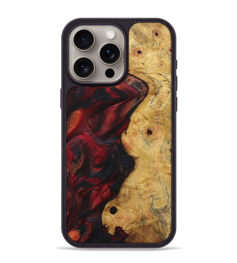 iPhone 15 Pro Max Wood Phone Case - Sue (Red, 723300)