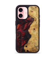 iPhone 16 Wood Phone Case - Sue (Red, 723300)