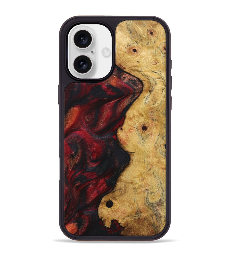 iPhone 16 Plus Wood Phone Case - Sue (Red, 723300)