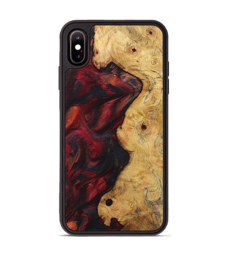 iPhone Xs Max Wood Phone Case - Sue (Red, 723300)