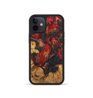 iPhone 12 mini Wood Phone Case - Damian (Red, 723302)