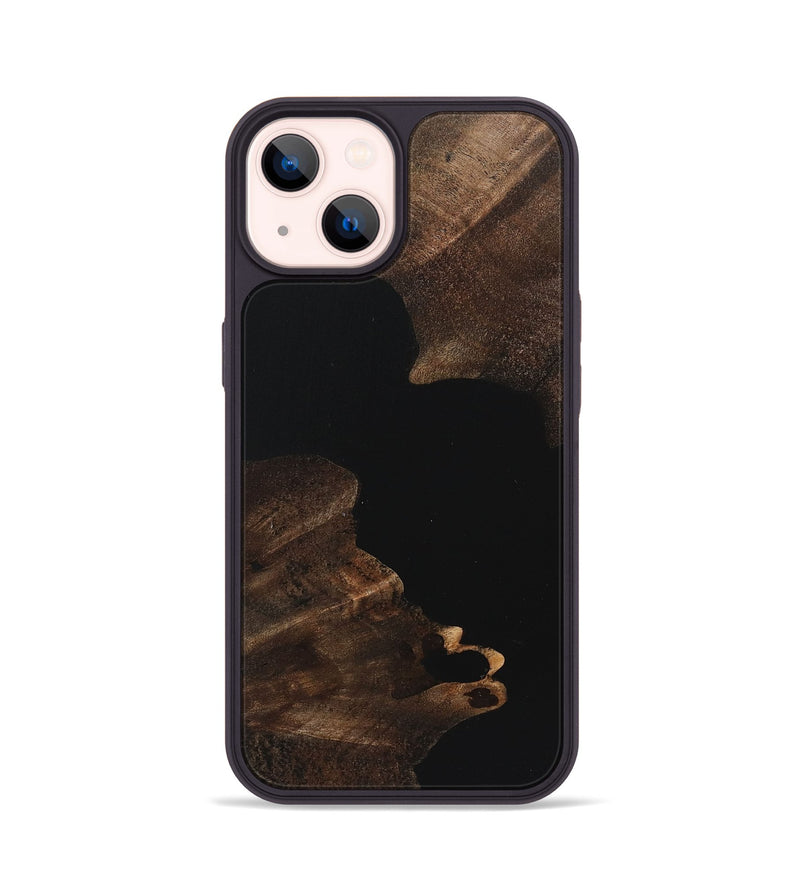 iPhone 14 Wood Phone Case - Giselle (Pure Black, 723312)