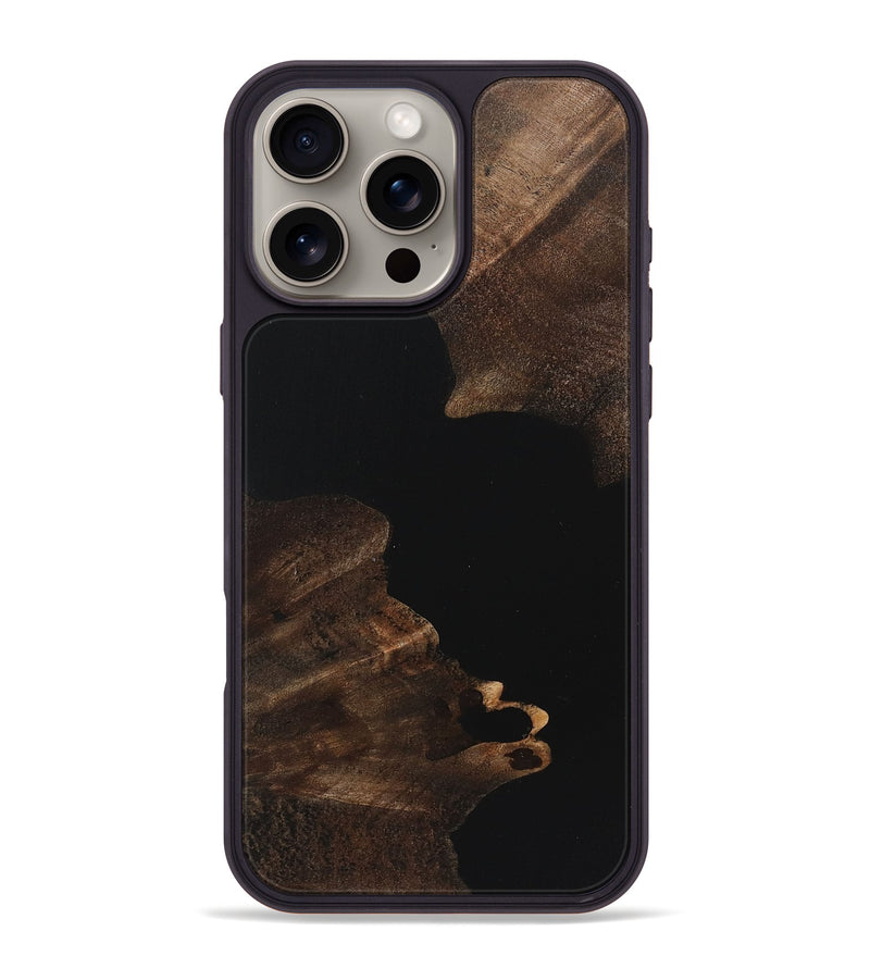 iPhone 16 Pro Max Wood Phone Case - Giselle (Pure Black, 723312)