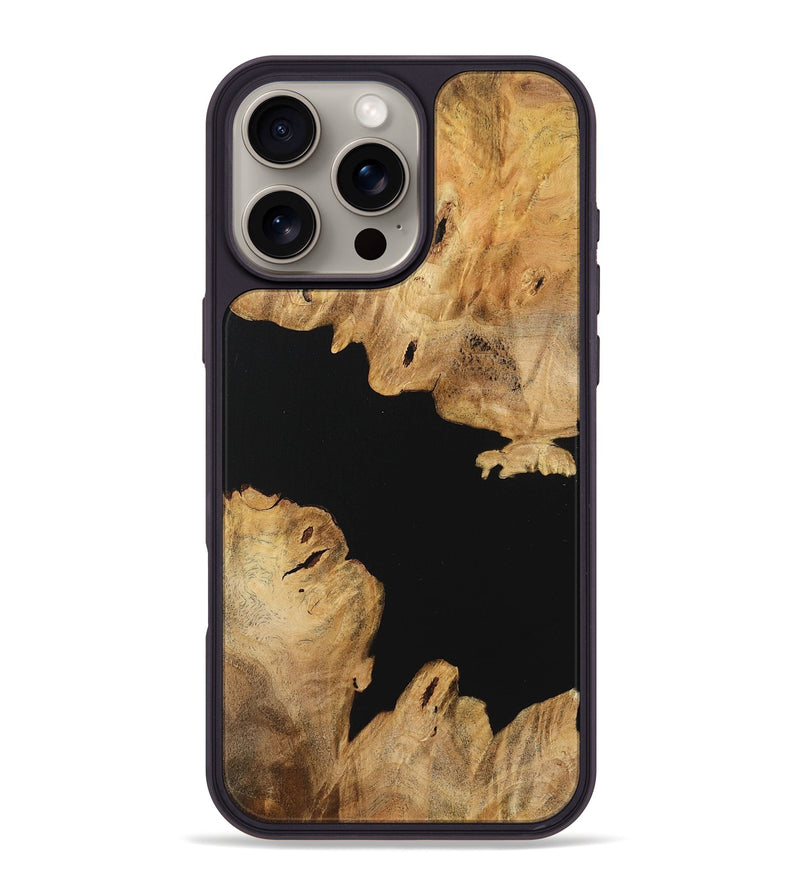 iPhone 16 Pro Max Wood Phone Case - Dexter (Pure Black, 723313)