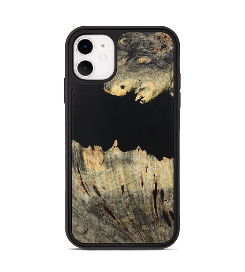 iPhone 11 Wood Phone Case - Mallory (Pure Black, 723316)