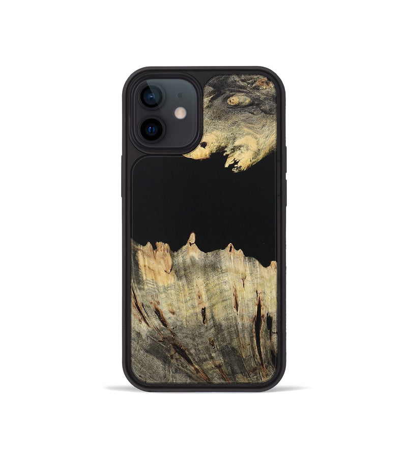 iPhone 12 mini Wood Phone Case - Mallory (Pure Black, 723316)