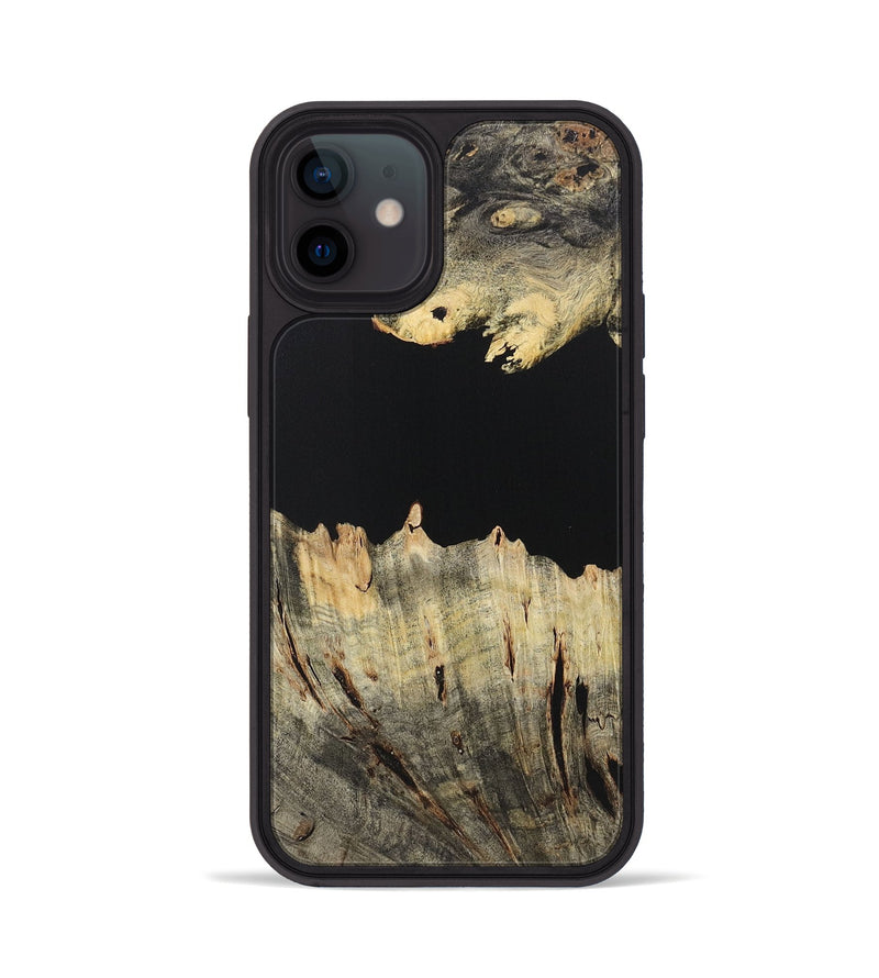 iPhone 12 Wood Phone Case - Mallory (Pure Black, 723316)