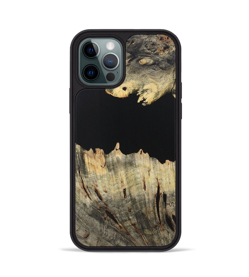 iPhone 12 Pro Wood Phone Case - Mallory (Pure Black, 723316)