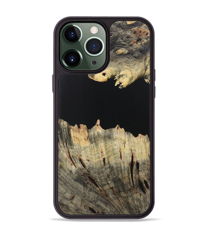 iPhone 13 Pro Max Wood Phone Case - Mallory (Pure Black, 723316)