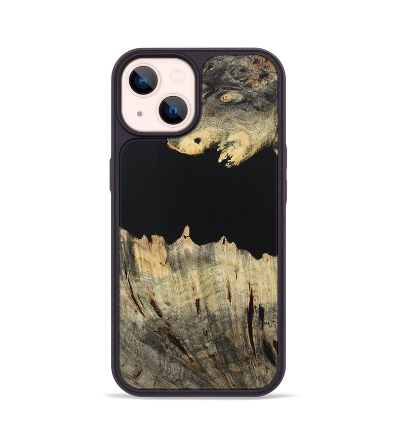 iPhone 14 Wood Phone Case - Mallory (Pure Black, 723316)