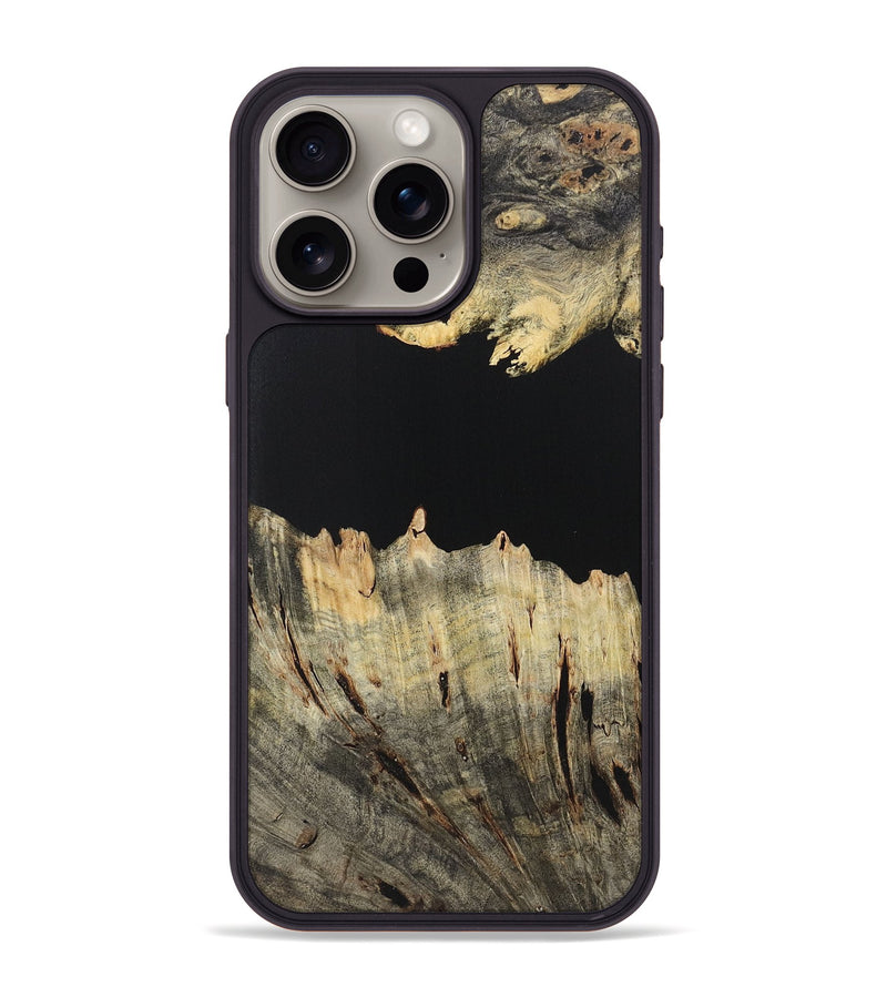 iPhone 15 Pro Max Wood Phone Case - Mallory (Pure Black, 723316)