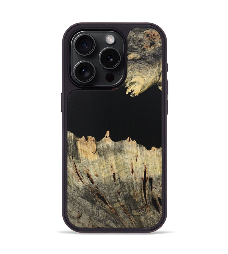 iPhone 15 Pro Wood Phone Case - Mallory (Pure Black, 723316)