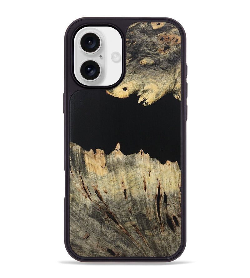 iPhone 16 Plus Wood Phone Case - Mallory (Pure Black, 723316)