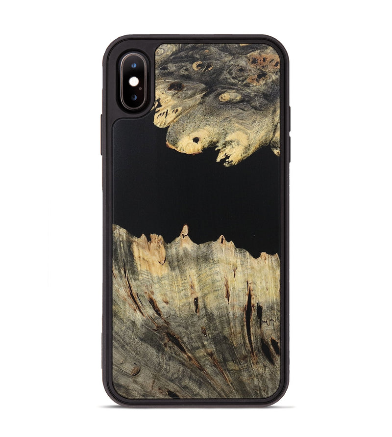 iPhone Xs Max Wood Phone Case - Mallory (Pure Black, 723316)