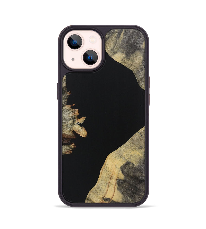 iPhone 14 Wood Phone Case - Penelope (Pure Black, 723317)