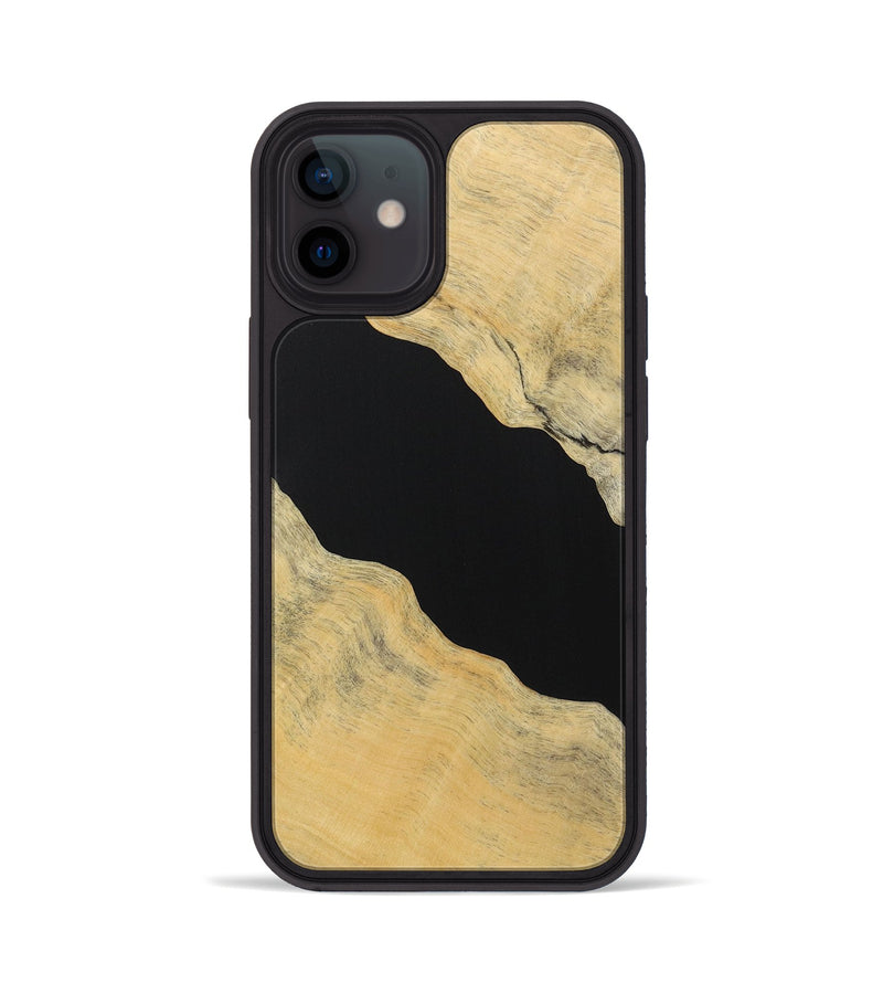 iPhone 12 Wood Phone Case - Patrice (Pure Black, 723318)