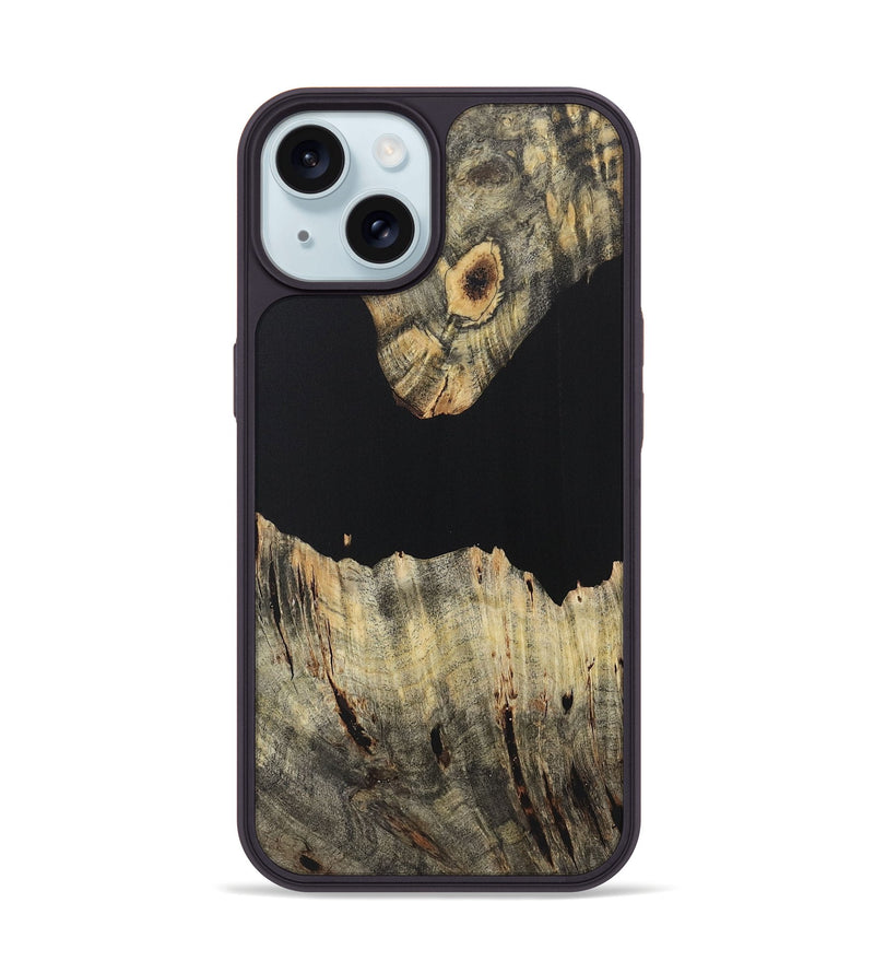 iPhone 15 Wood Phone Case - Adele (Pure Black, 723320)