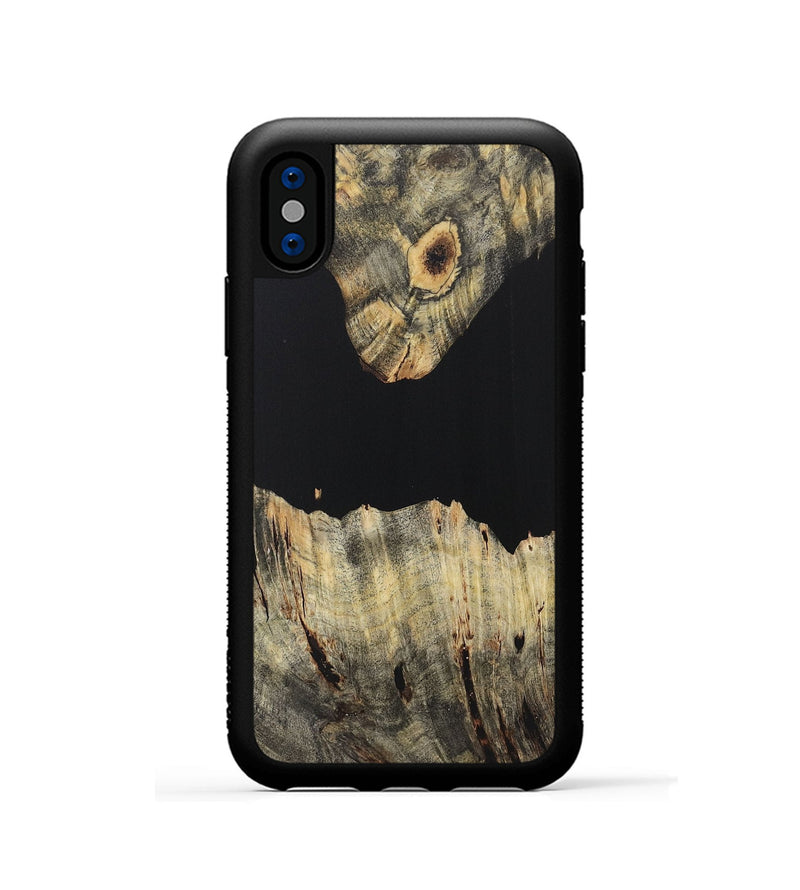 iPhone Xs Wood Phone Case - Adele (Pure Black, 723320)