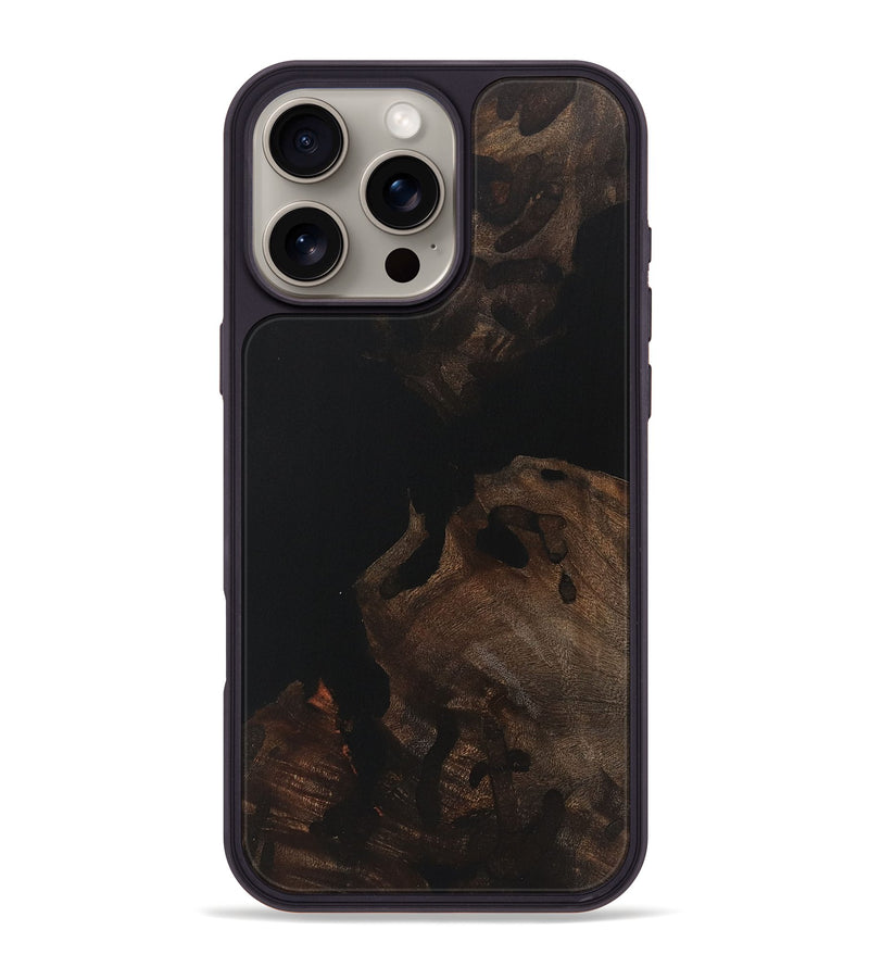 iPhone 16 Pro Max Wood Phone Case - Adeline (Pure Black, 723321)