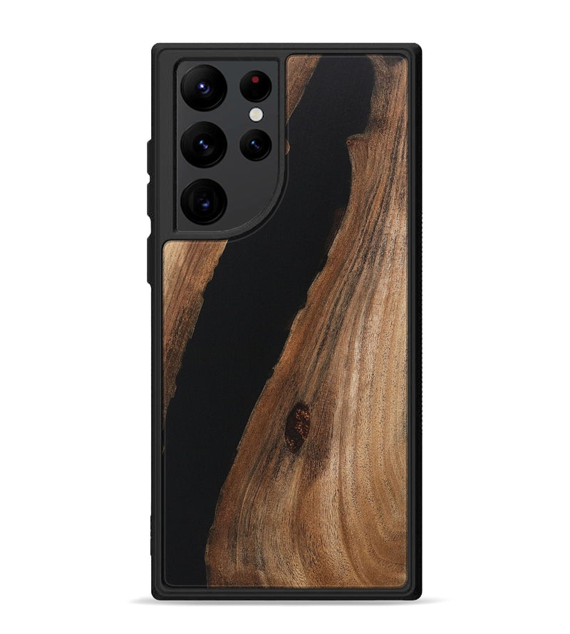 Galaxy S22 Ultra Wood Phone Case - Zander (Pure Black, 723322)