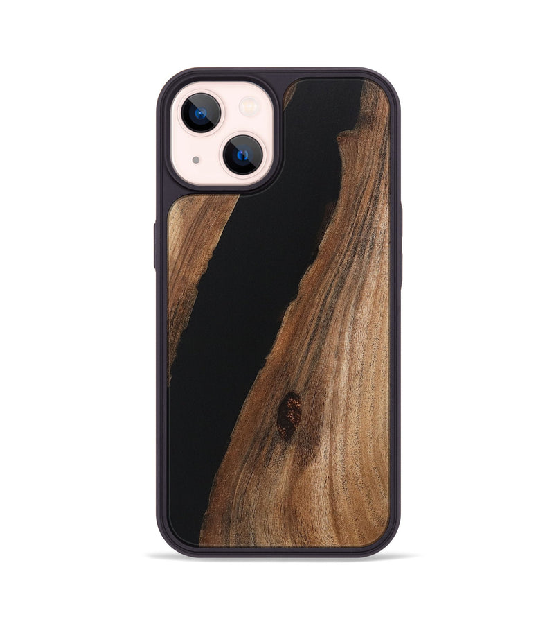 iPhone 14 Wood Phone Case - Zander (Pure Black, 723322)