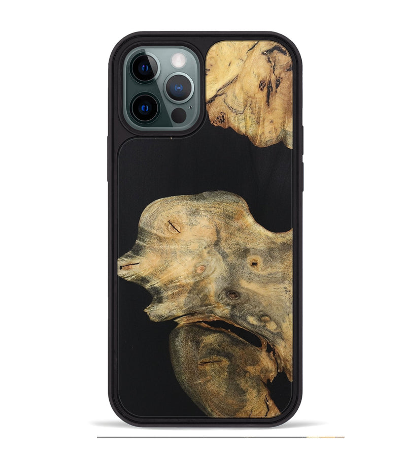 iPhone 12 Pro Max Wood Phone Case - Taylor (Pure Black, 723323)