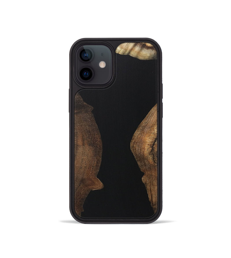 iPhone 12 mini Wood Phone Case - Malcolm (Pure Black, 723324)