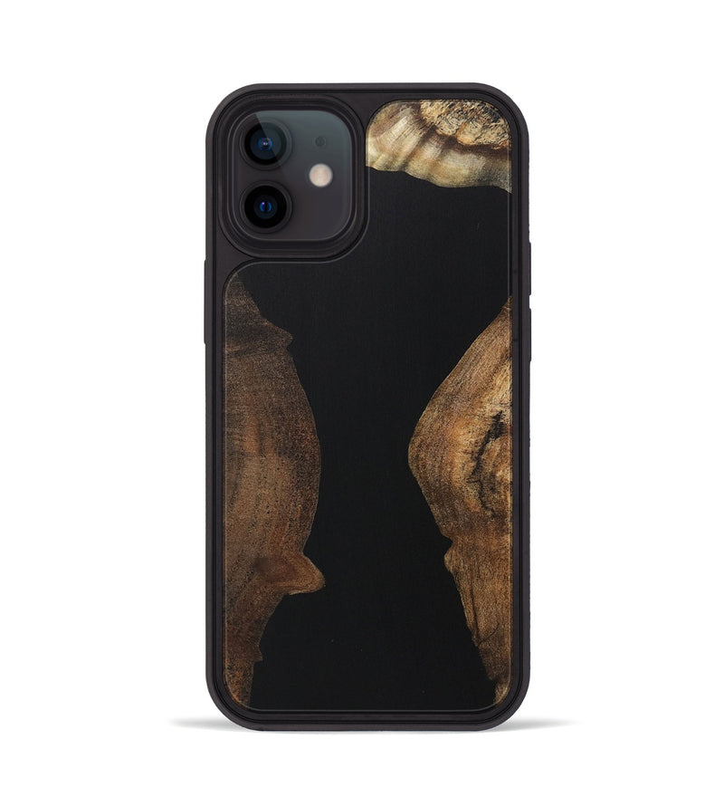 iPhone 12 Wood Phone Case - Malcolm (Pure Black, 723324)