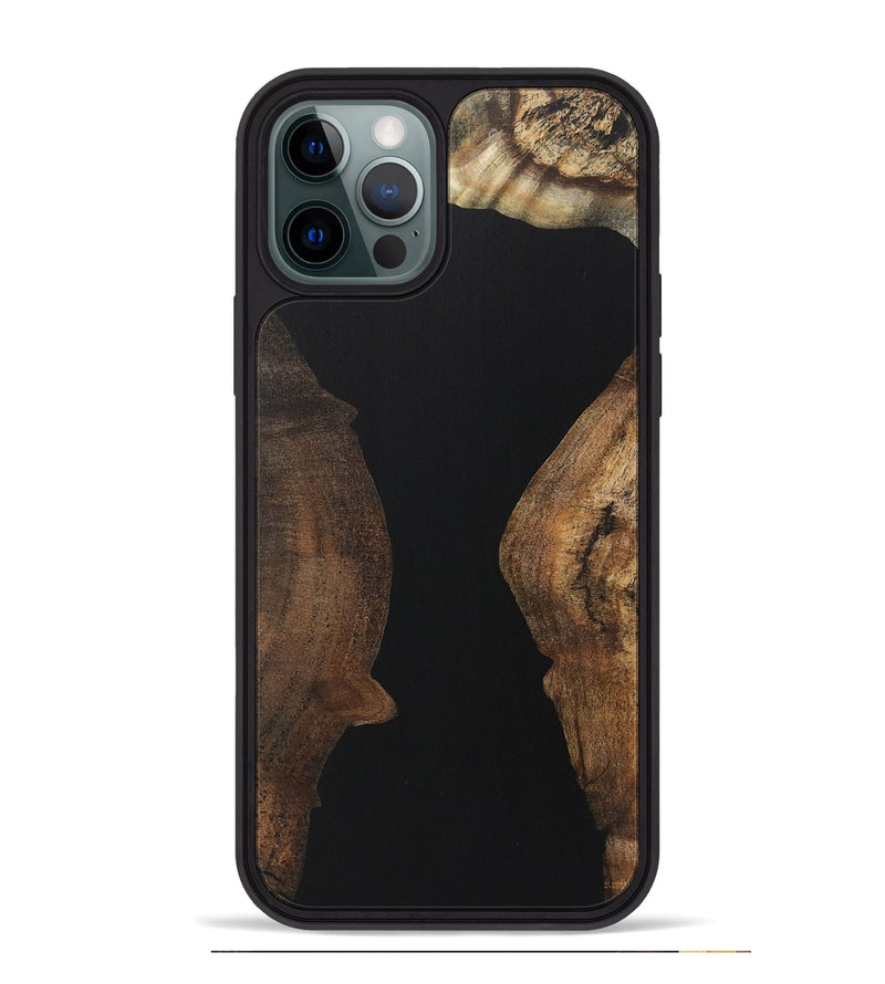 iPhone 12 Pro Max Wood Phone Case - Malcolm (Pure Black, 723324)