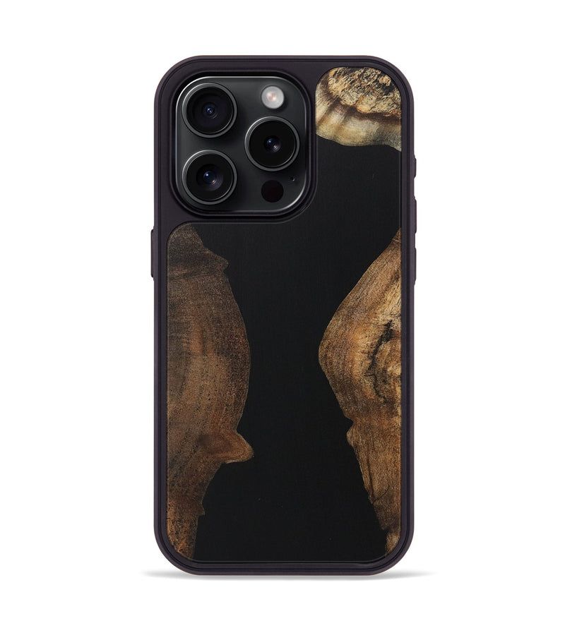 iPhone 15 Pro Wood Phone Case - Malcolm (Pure Black, 723324)